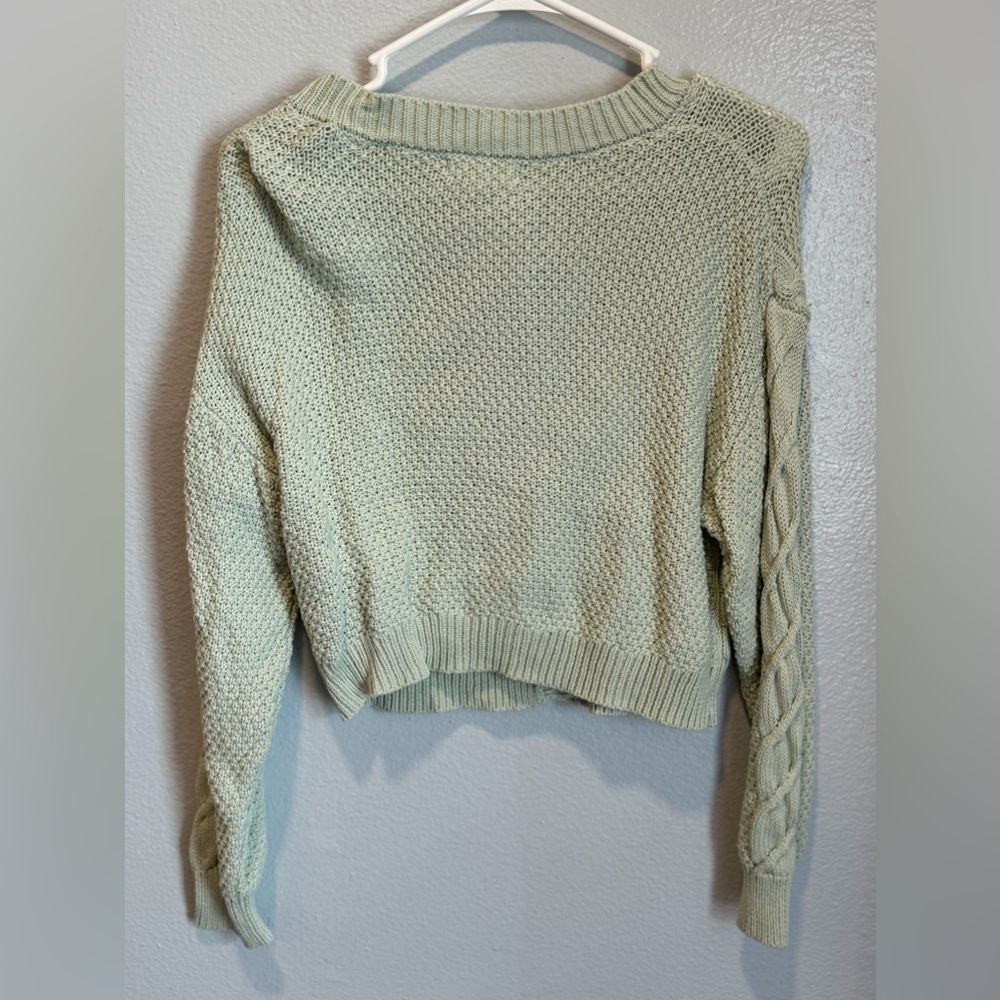 BLU Pepper Sage Green Cardigan Sweater Size Medium - Picture 3 of 7
